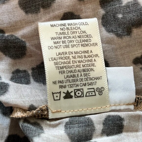 Bella Dahl Sleeveless Button Down Leopard Print Blouse High Low Size Small - Picture 8 of 10